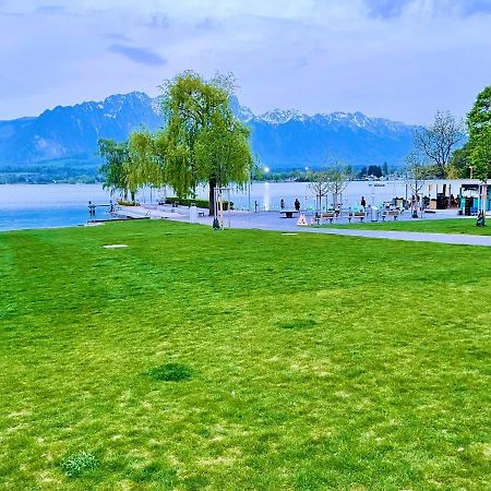 Schoene Ferienwohnung Mit Seeblick Thun Ngoại thất bức ảnh